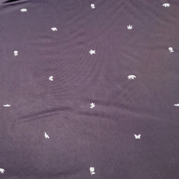 Greyson Polo Shirt Large Blue Short Sleeve Butterfly Frog Pot Leaf Turtle Bear - Picture 14 of 15